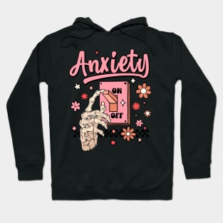 Anxiety On skull Vintage Mental Health Awareness Matters Hoodie